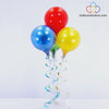 Balloon Bouquet - Red, Yellow, Green & Blue