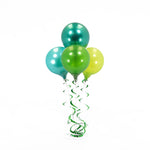Balloon Bouquet - Dark Green, Lime, Teal, Green