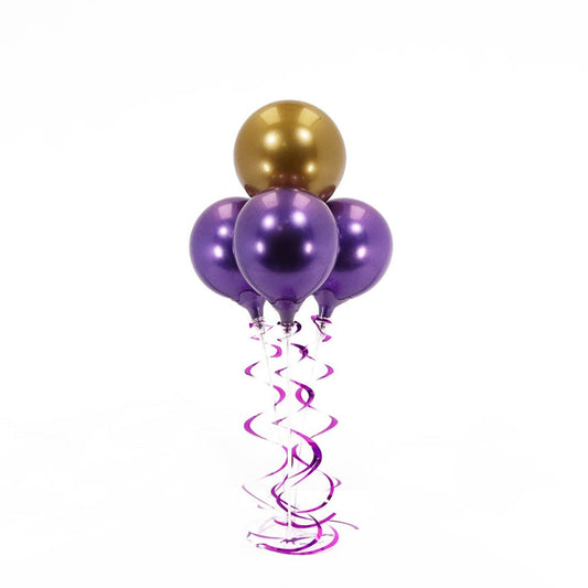 Balloon Bouquet - Gold & Purple