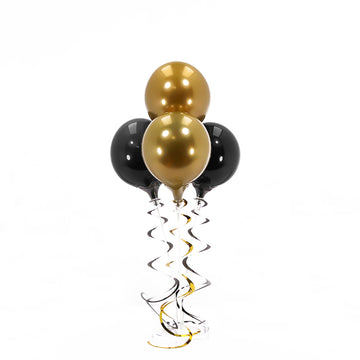 Balloon Bouquet - Gold, Black, Black & Gold